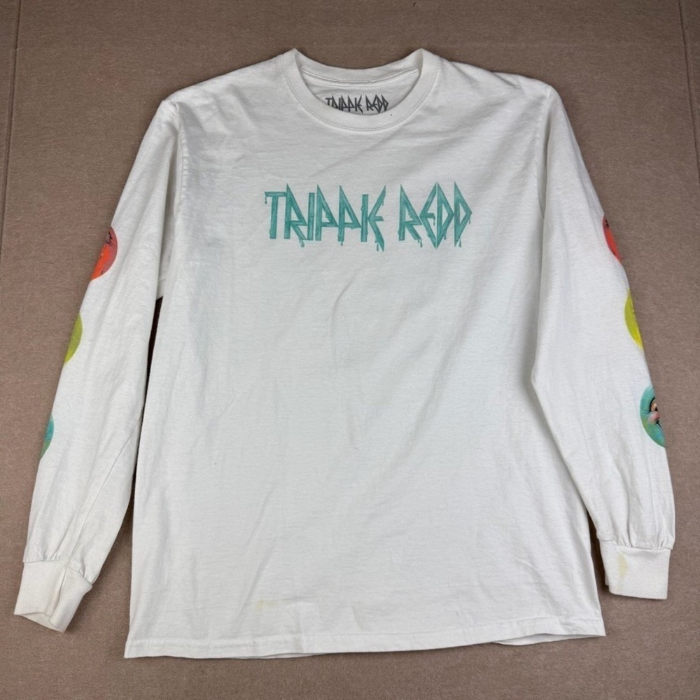 Trippie Redd 1400 Shirt Mens M‎ White Long Sleeve Graphic Streetwear Tee